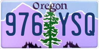 OR license plate 976YSQ