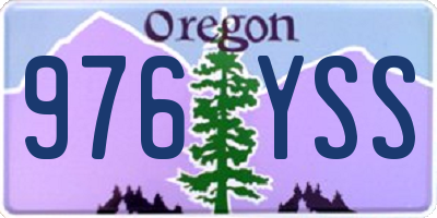 OR license plate 976YSS