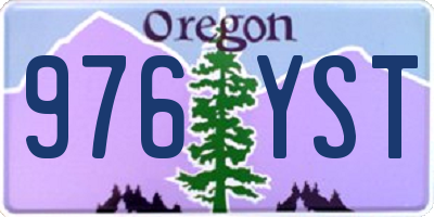 OR license plate 976YST