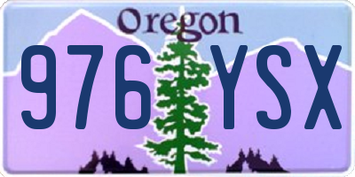 OR license plate 976YSX