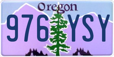 OR license plate 976YSY
