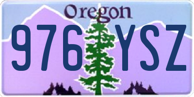 OR license plate 976YSZ