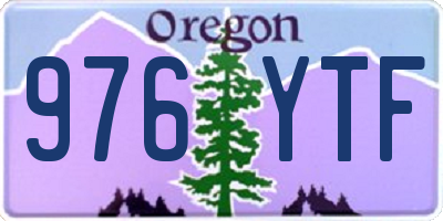 OR license plate 976YTF