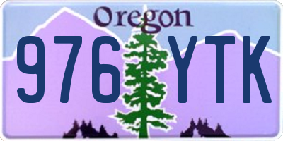 OR license plate 976YTK