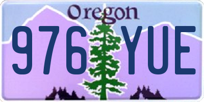 OR license plate 976YUE