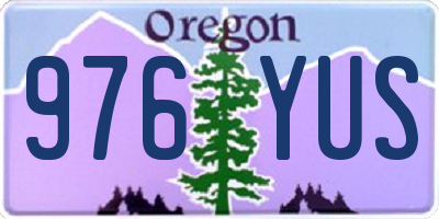 OR license plate 976YUS