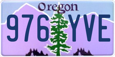OR license plate 976YVE
