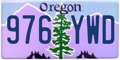 OR license plate 976YWD