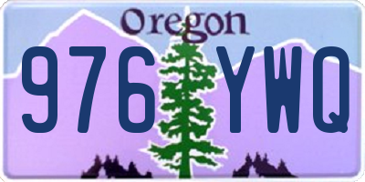 OR license plate 976YWQ