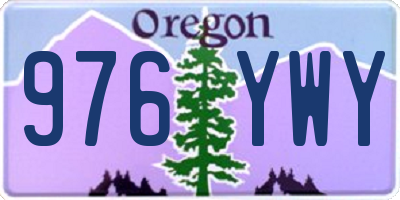 OR license plate 976YWY