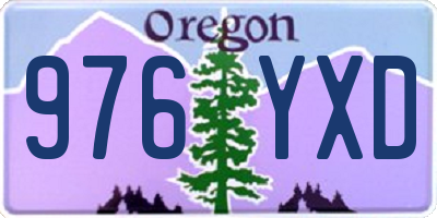 OR license plate 976YXD