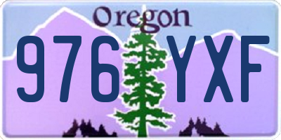 OR license plate 976YXF