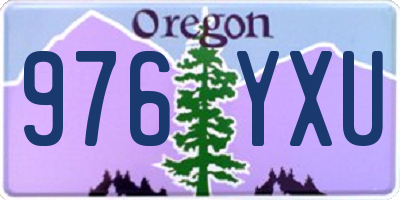 OR license plate 976YXU