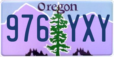 OR license plate 976YXY