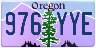OR license plate 976YYE
