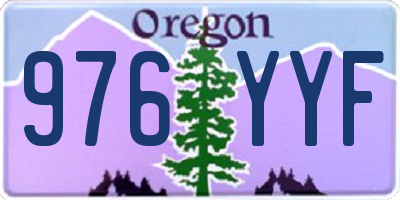 OR license plate 976YYF