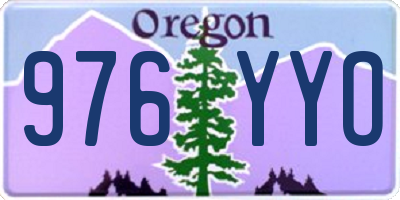 OR license plate 976YYO