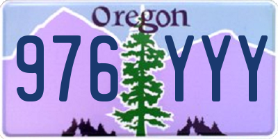 OR license plate 976YYY