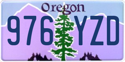 OR license plate 976YZD
