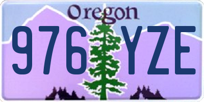 OR license plate 976YZE