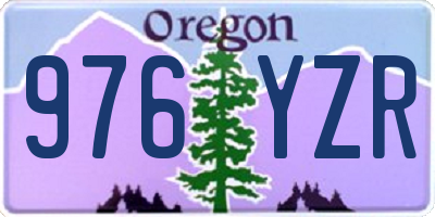 OR license plate 976YZR