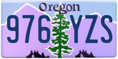 OR license plate 976YZS