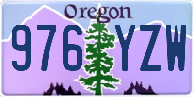 OR license plate 976YZW