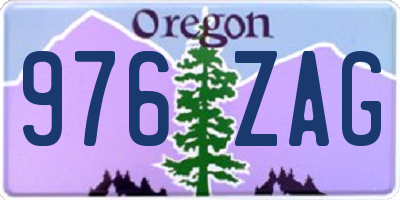 OR license plate 976ZAG