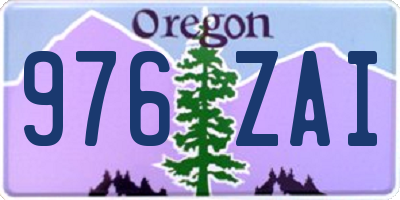 OR license plate 976ZAI