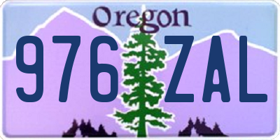 OR license plate 976ZAL