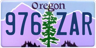 OR license plate 976ZAR