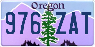 OR license plate 976ZAT