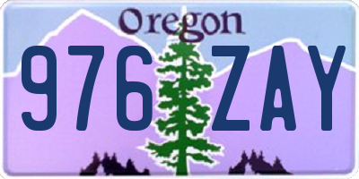 OR license plate 976ZAY