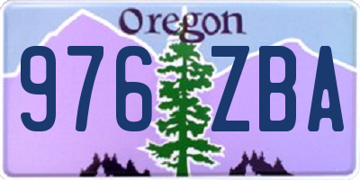 OR license plate 976ZBA