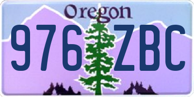 OR license plate 976ZBC