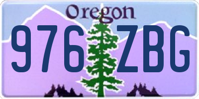 OR license plate 976ZBG