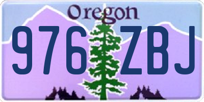 OR license plate 976ZBJ