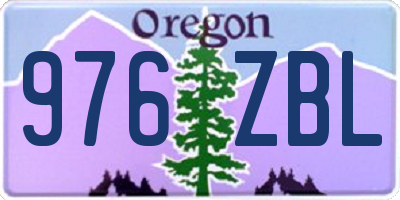 OR license plate 976ZBL
