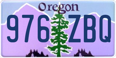 OR license plate 976ZBQ