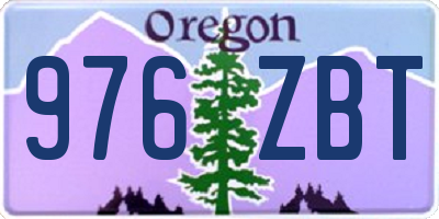 OR license plate 976ZBT