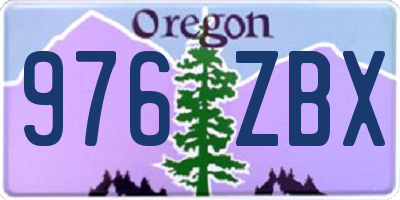 OR license plate 976ZBX