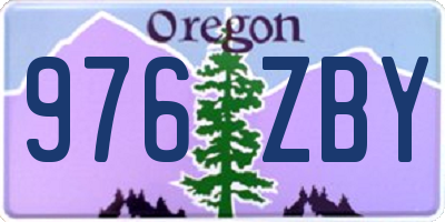 OR license plate 976ZBY