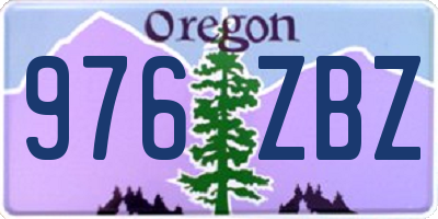 OR license plate 976ZBZ