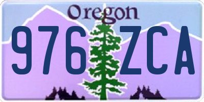 OR license plate 976ZCA