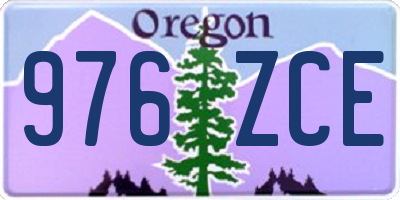 OR license plate 976ZCE