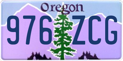 OR license plate 976ZCG