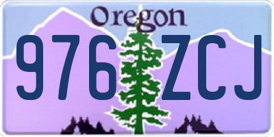 OR license plate 976ZCJ