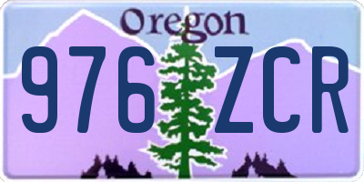 OR license plate 976ZCR