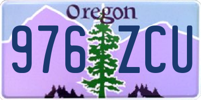 OR license plate 976ZCU
