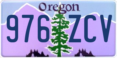 OR license plate 976ZCV